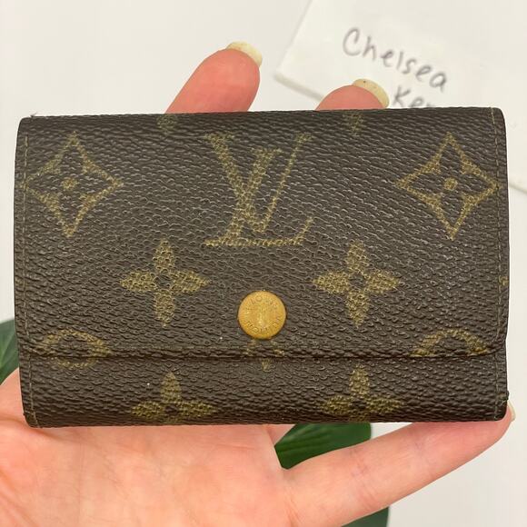 Louis Vuitton 6 Key Chain Holder LV SLG Monogram Print Wallet Keychain Canvas - Picture 2 of 16